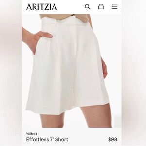 ARITZIA Wilfred Effortless New Women’s White Bermudas